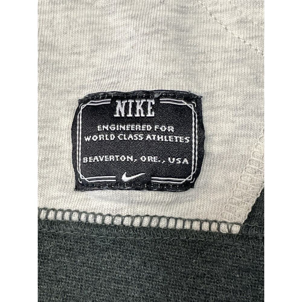 Nike Men’s Small Cream/Green Color Block Pullover Hoodie Drawstring Large Pouch - Picture 8 of 14
